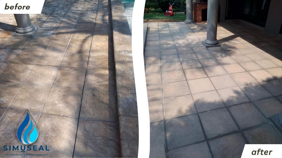 Before and after — Wet-look seal, Johannesburg