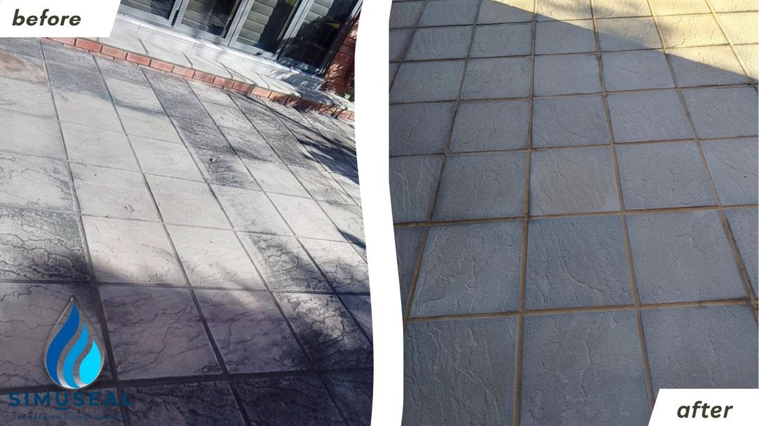 Before and after — Pool surround restoration, Johannesburg