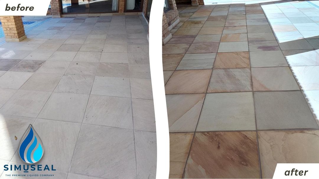 Before and after — Pathway clean & seal, Johannesburg
