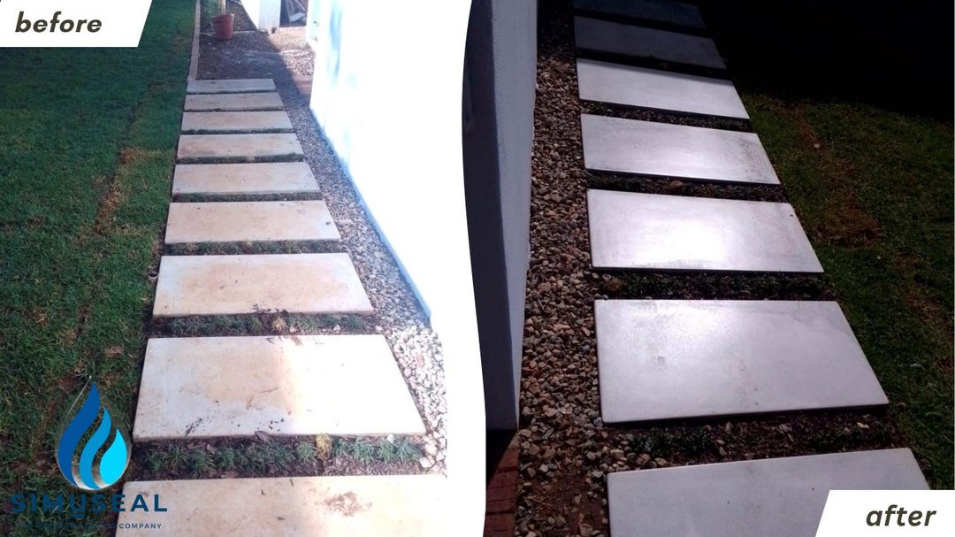 Before and after — Driveway strip & seal, Johannesburg